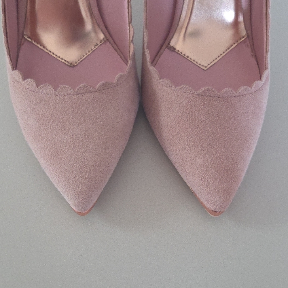 Ted Baker Blush Pink Suede Heels - Picture 4 of 7